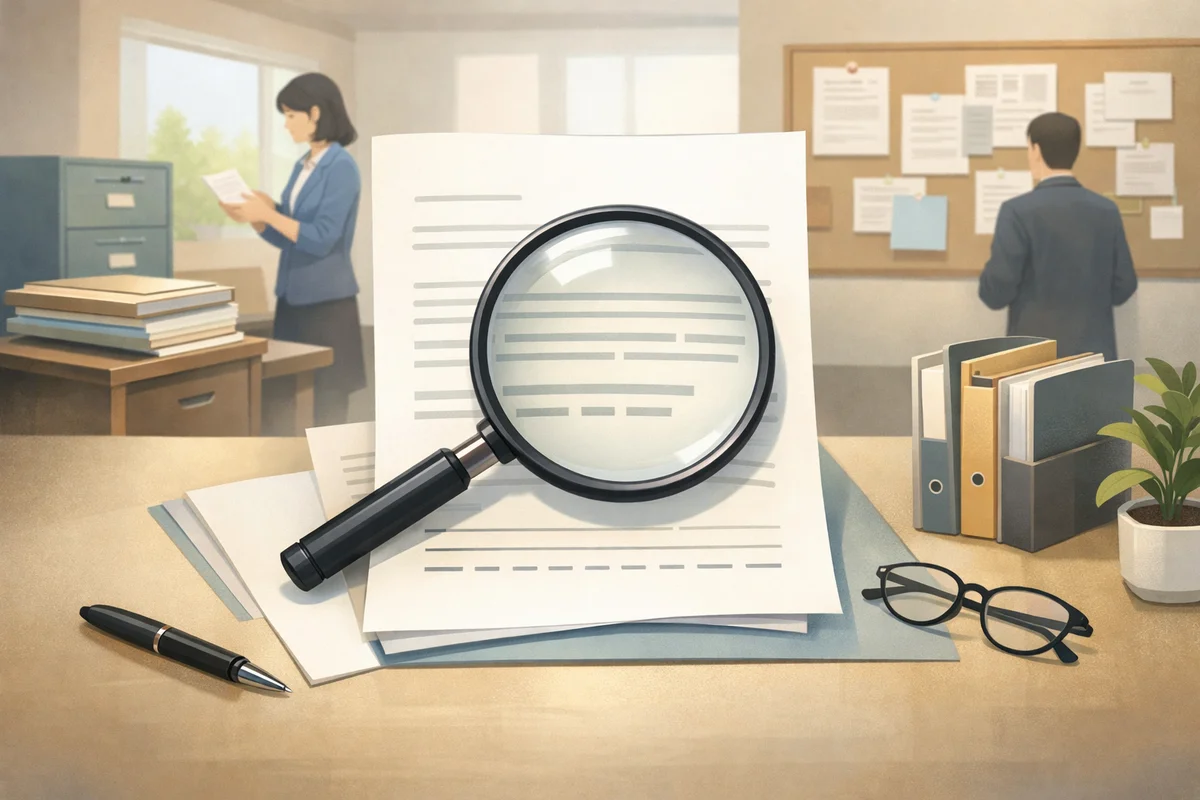 更新上限を象徴する立て札のある静かな通路が奥へ続き、手前に契約書類が置かれた横長イラスト